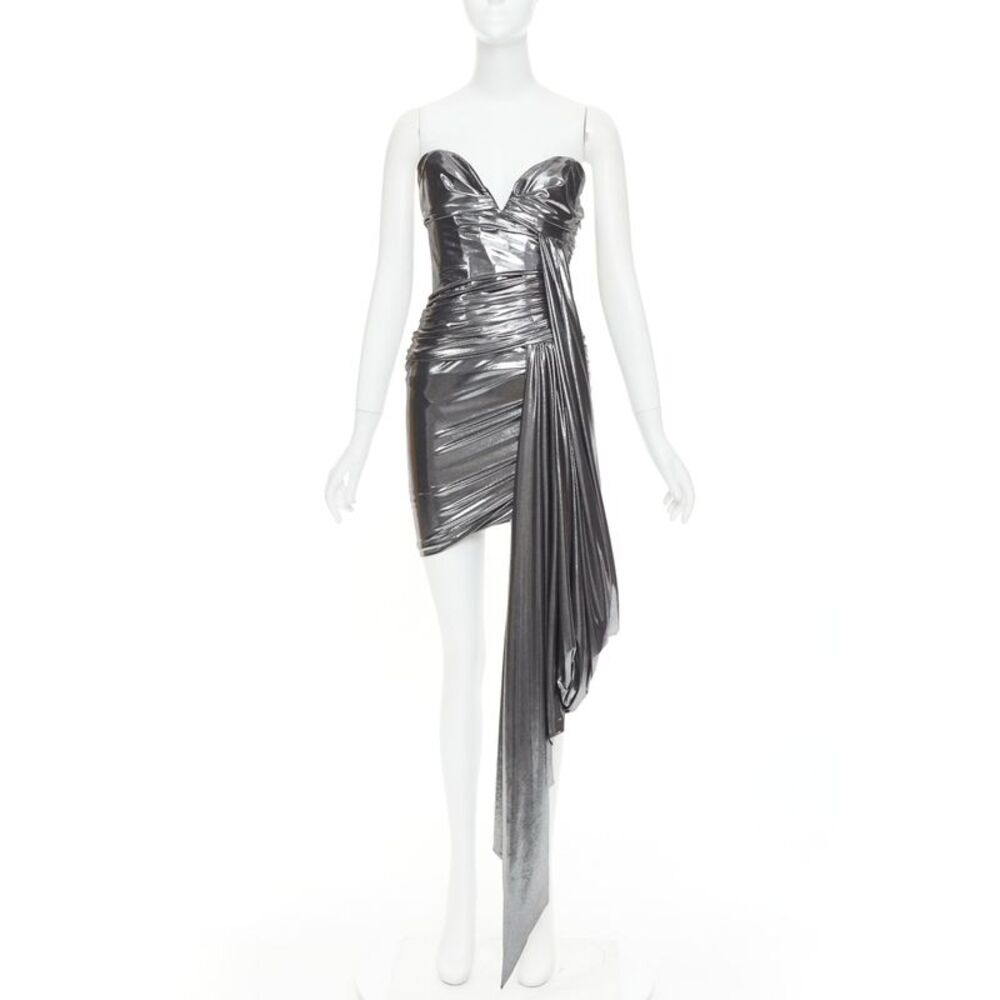 Alexandre Vauthier Lame Asymmetric Dress